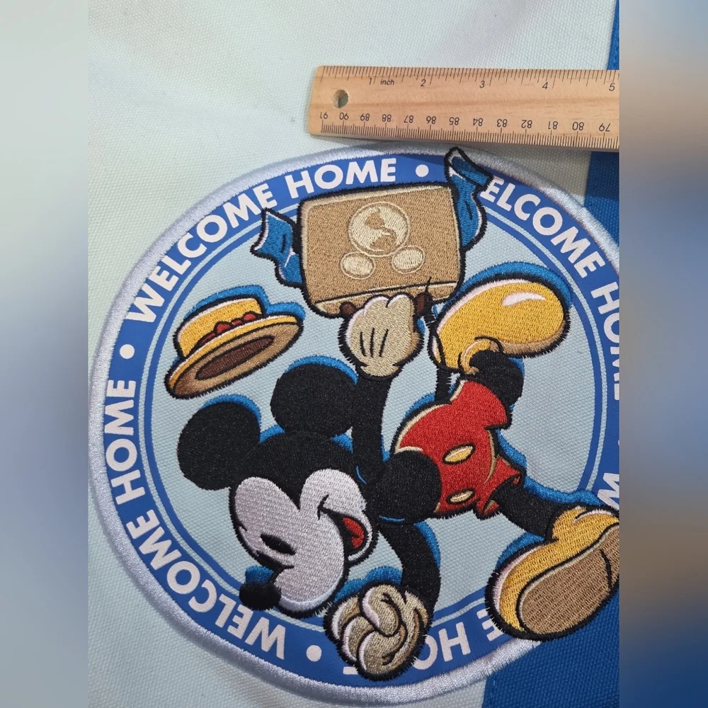 Disney Parks Mickey‎ Mouse Welcome Home Tote Bag Blue Canvas - Picture 5 of 7